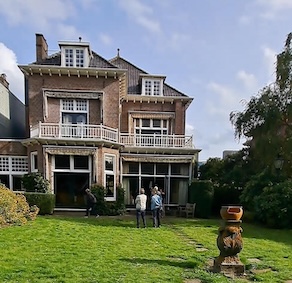 The garden of the new TRC home, Boerhaavelaan 6, Leiden.