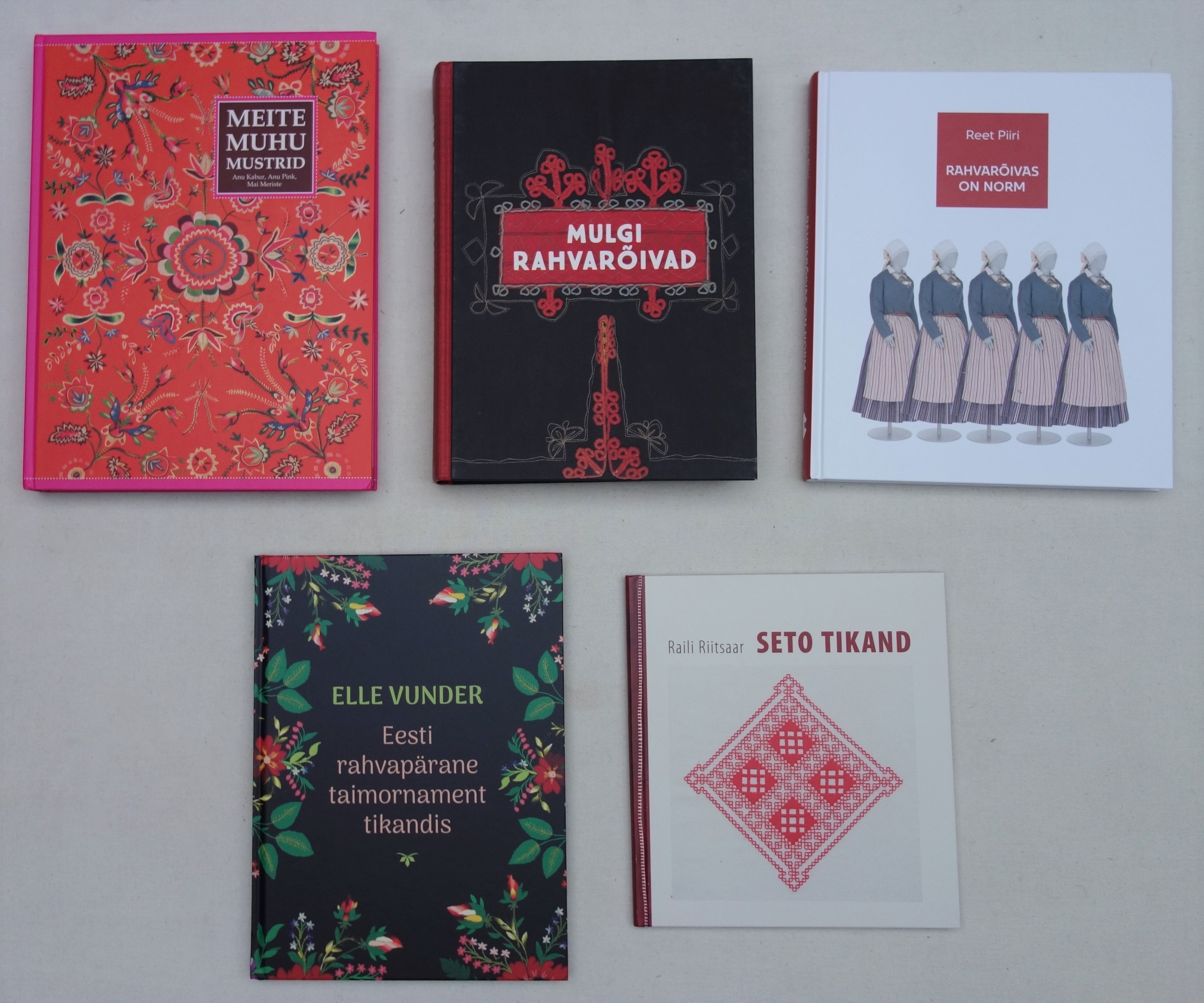 Some of the books about Estonian textiles, recently donated by Merle Ernits to the TRC Library.