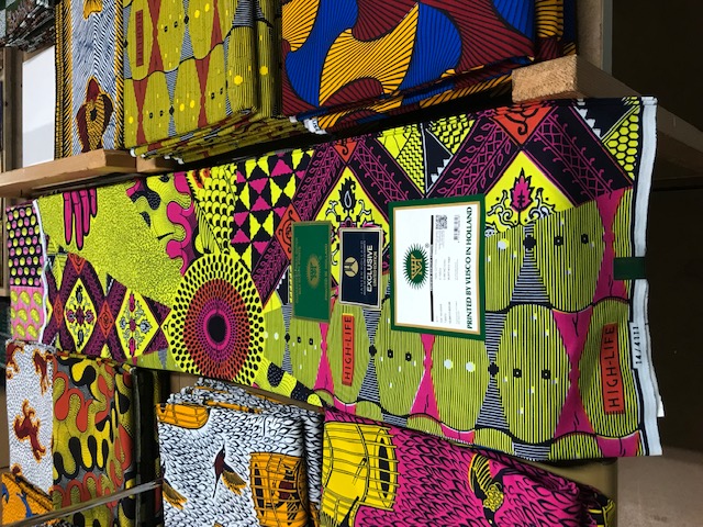Wax cloth, patchwork design, Vlisco/Jansen Holland 