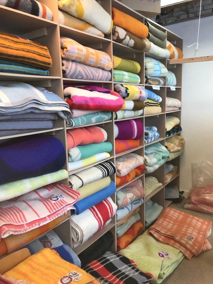 A collection of blankets of the Leidse Deken foundation. Photograph: Willem Vogelsang