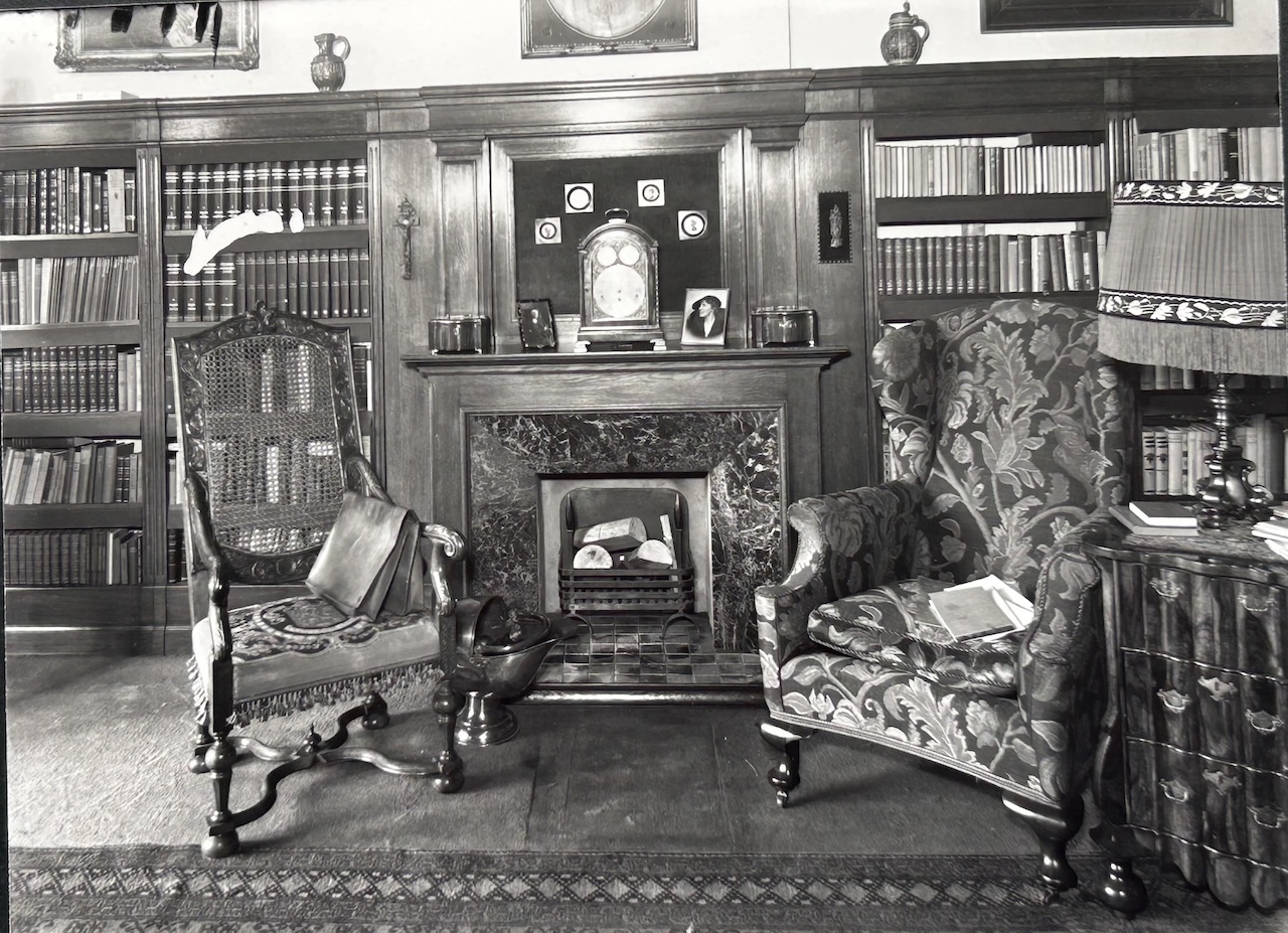 Fig. 6. The ground floor study. The album that contains this photograph dates from 1948.