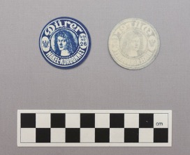 Sticker for crochet thread ball.