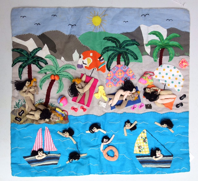 Appliqué cloth from Hawai'i, early 2000s (TRC 2022.2570).