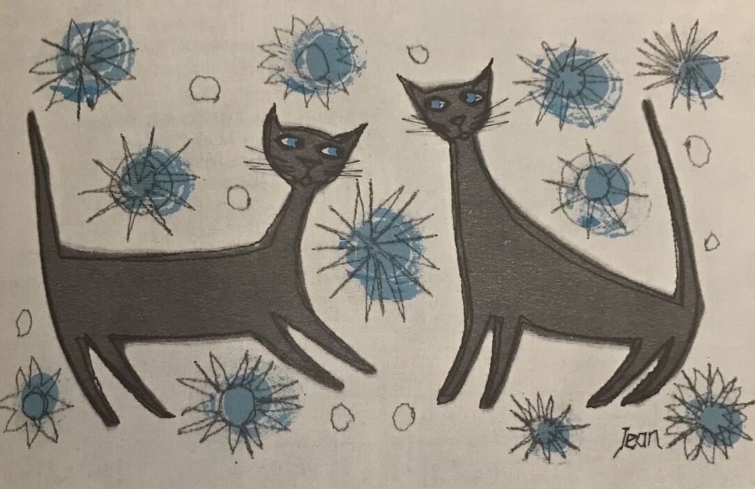 Example of an appliqué with machine embroidery. From McCall's 'Needlework Treasury. A Learn and Make Book' (1964).