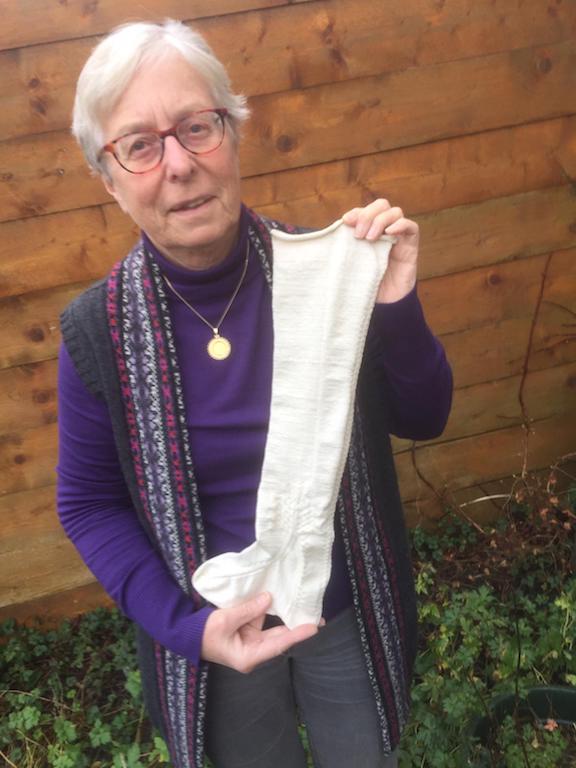 Loes Staal with stocking