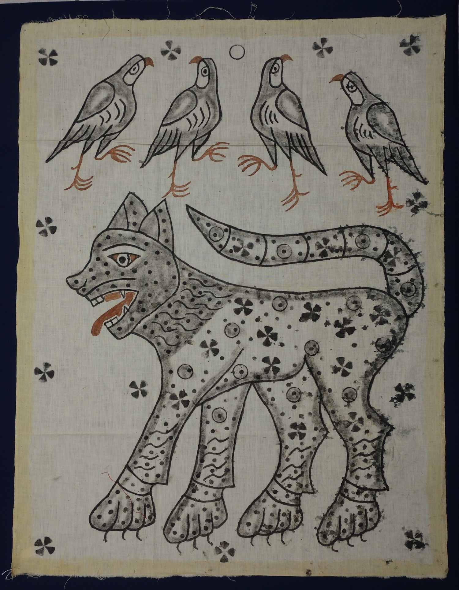 Hunting cloth (chireh), used in North Afghanistan to disguise the hunter. Afghanistan, mid-20th century. TRC 2016.1773