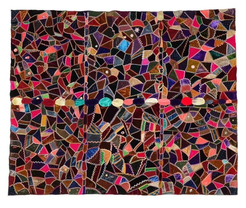 Quilt with 'cheater'  design, USA, 1960s (TRC 2018.2407).