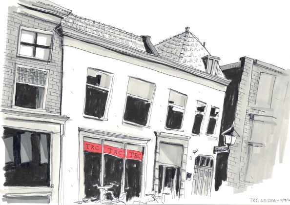 Drawing of the TRC premises along the Hogewoerd in Leiden.