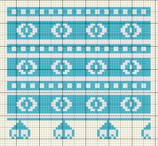 Embroidery chart of Romanian woman's blouse.