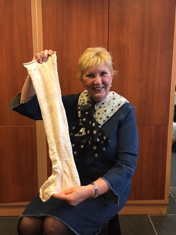 Hanneke Olsman and her stocking